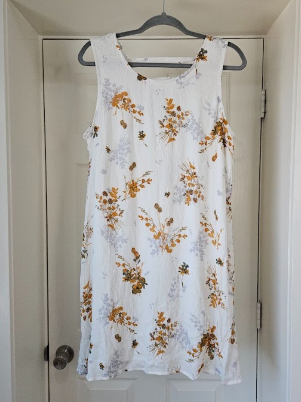 Maurices Floral Cottagecore Shirt Mini Dress Short Flowers White New Large Boho